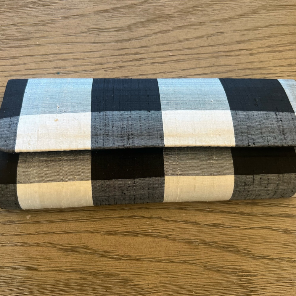 Silk clutch purse.